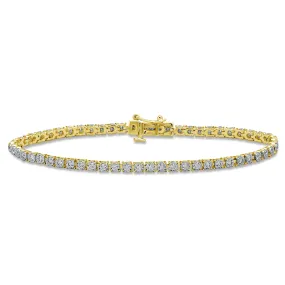 Tennis Bracelet with 1.25ct of Diamonds in 9ct Yellow Gold