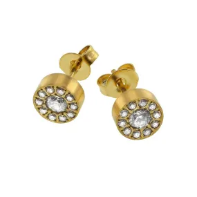 Thassos Stud Mini Gold Earrings