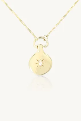 The Starry Night Moonstone Gold Pendant