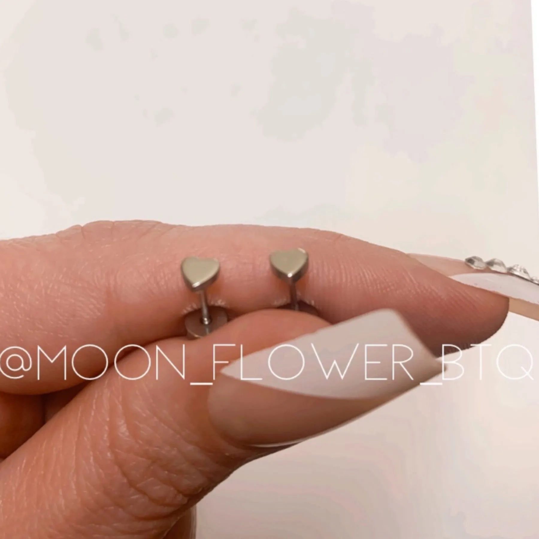 Tiny Silver Heart Earrings