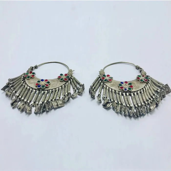 Tribal Antique Silver  Earrings