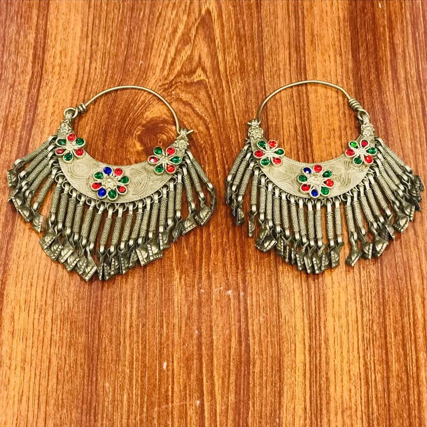 Tribal Antique Silver  Earrings