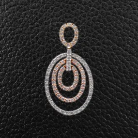 Triple Oval Design Diamond Pendant