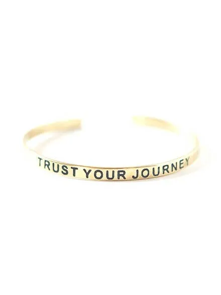 Trust Your Journey Cuff - Brass