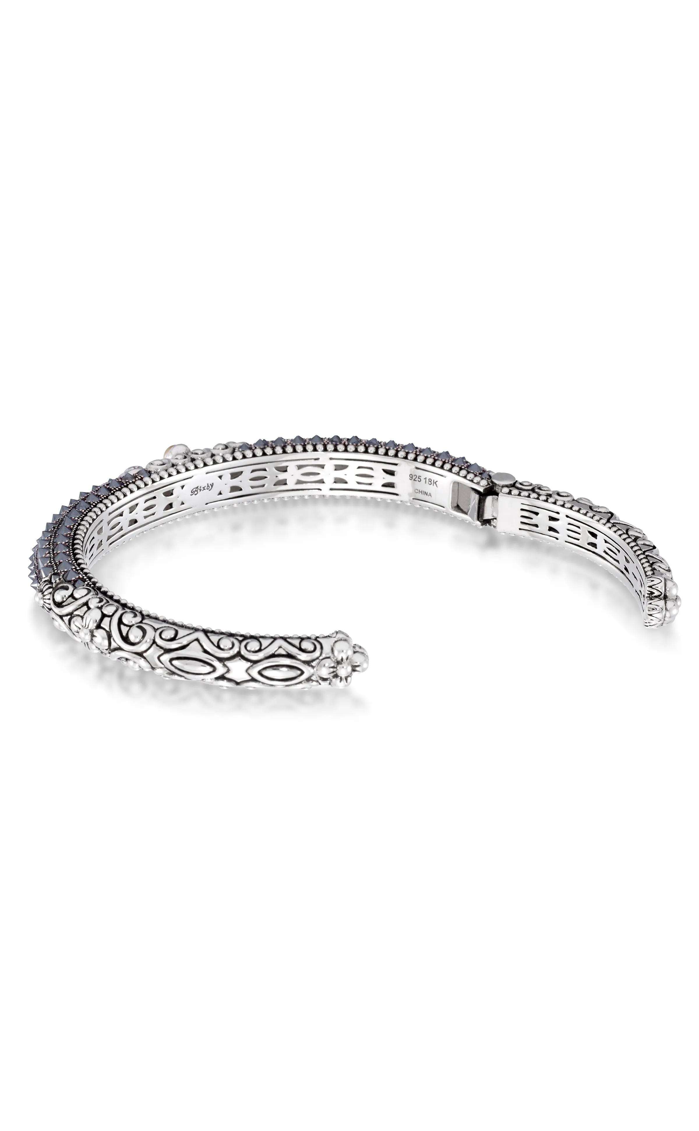 Upside Down Pave Bracelet – White Topaz & Hematite (Advanced Order)