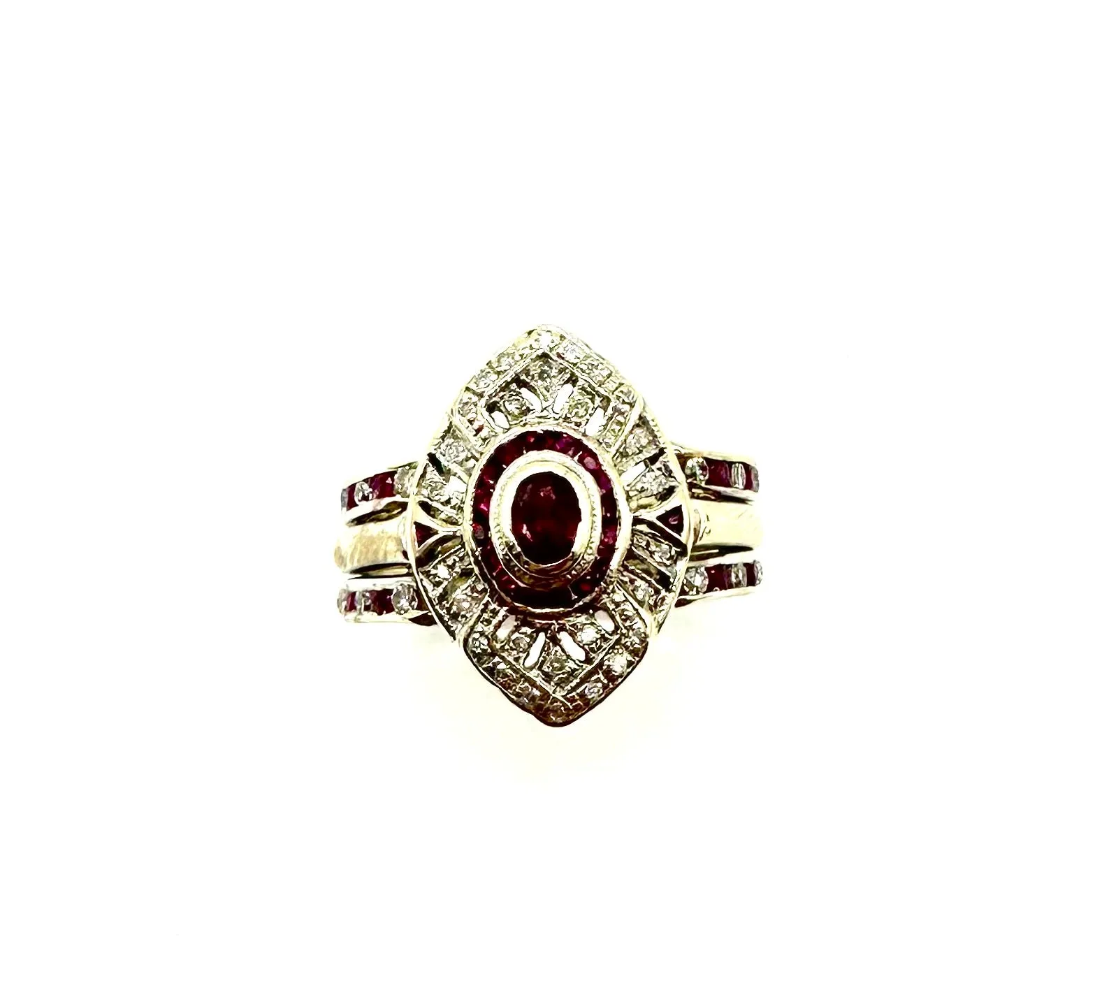 Vintage Art Deco Diamond & Ruby Ring