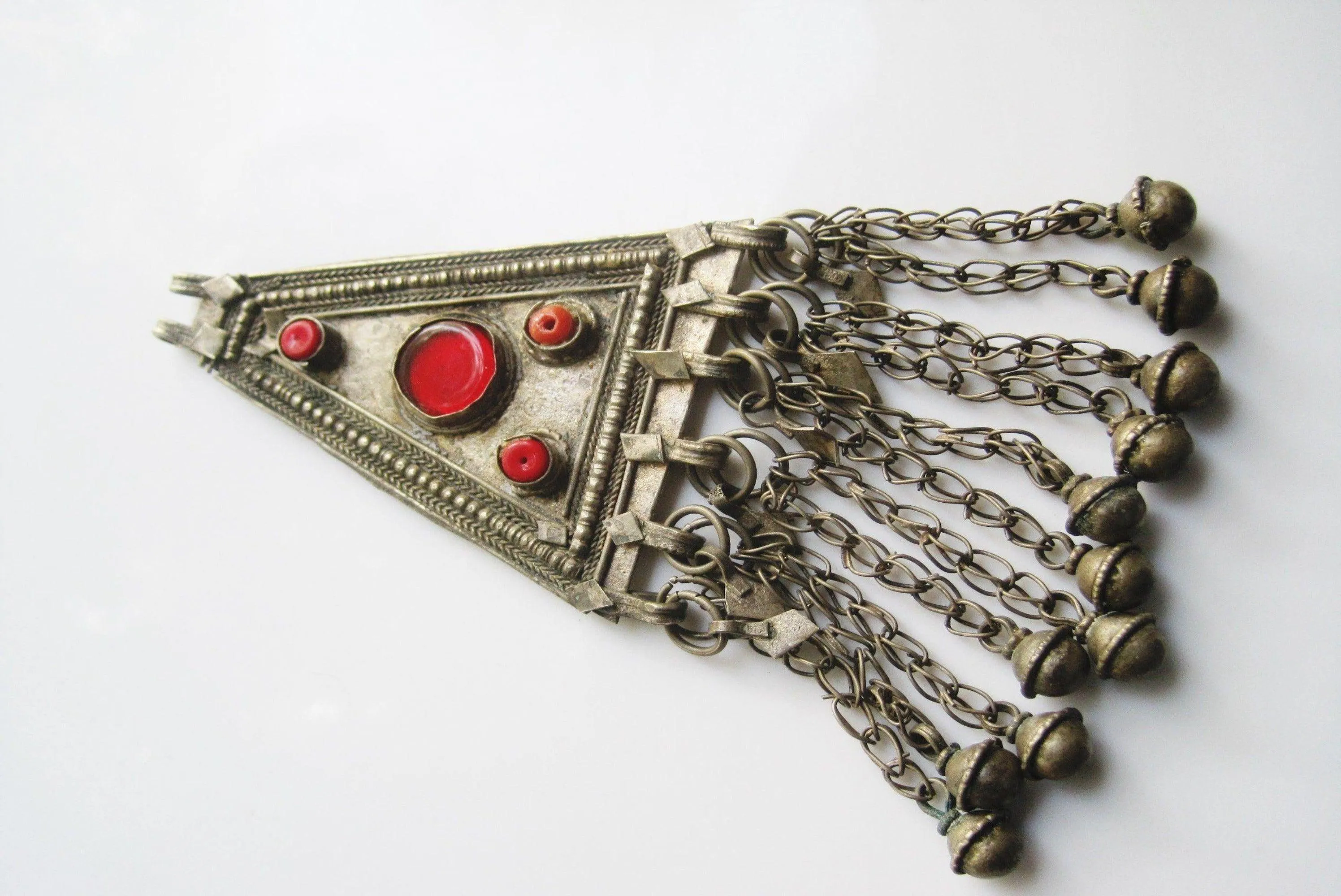 Vintage Triangular Amulet Bedouin Pendant from Yemen