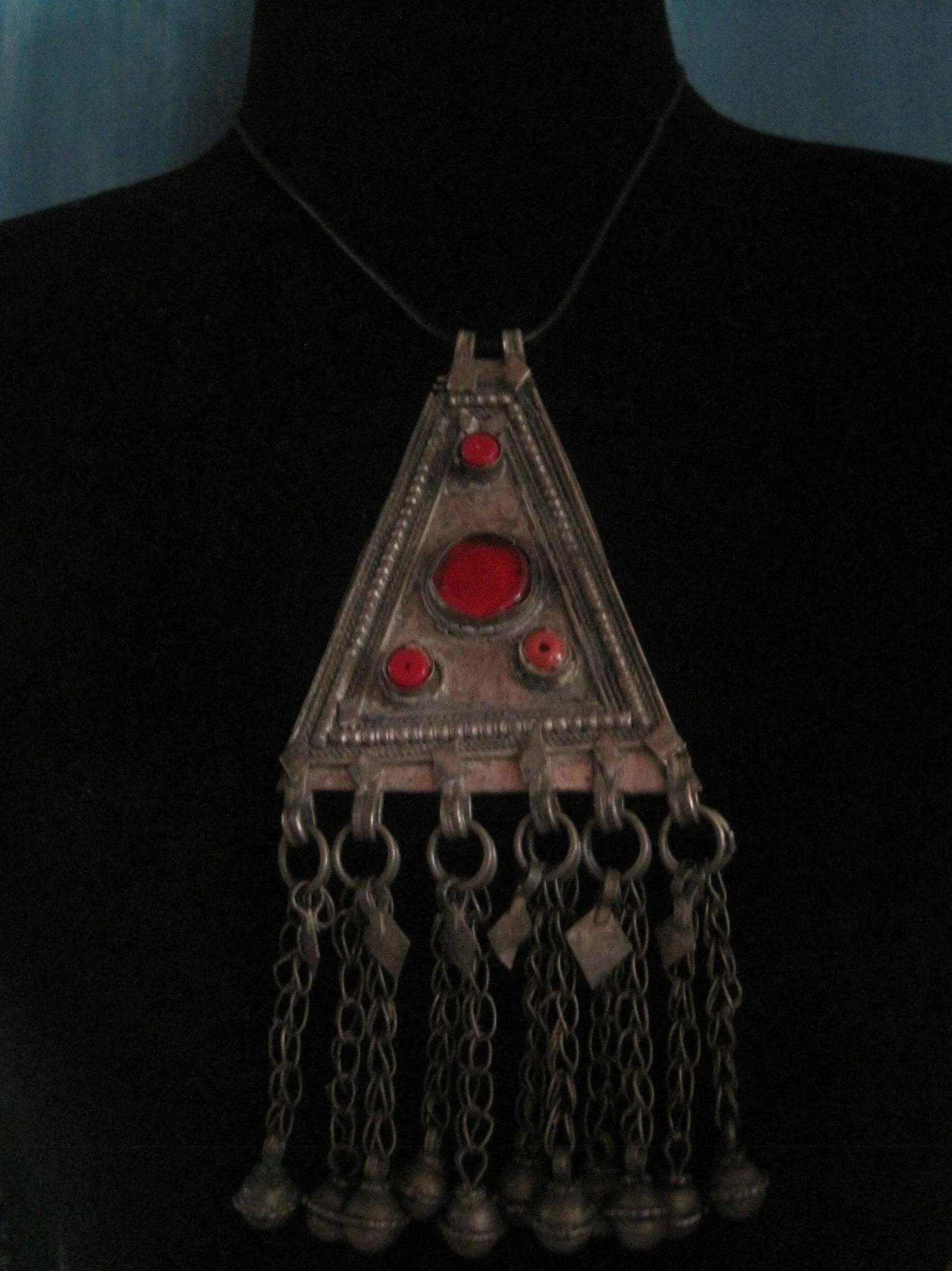 Vintage Triangular Amulet Bedouin Pendant from Yemen