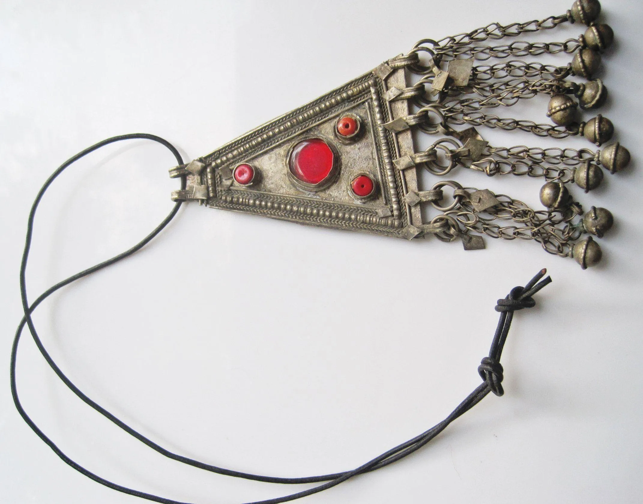 Vintage Triangular Amulet Bedouin Pendant from Yemen