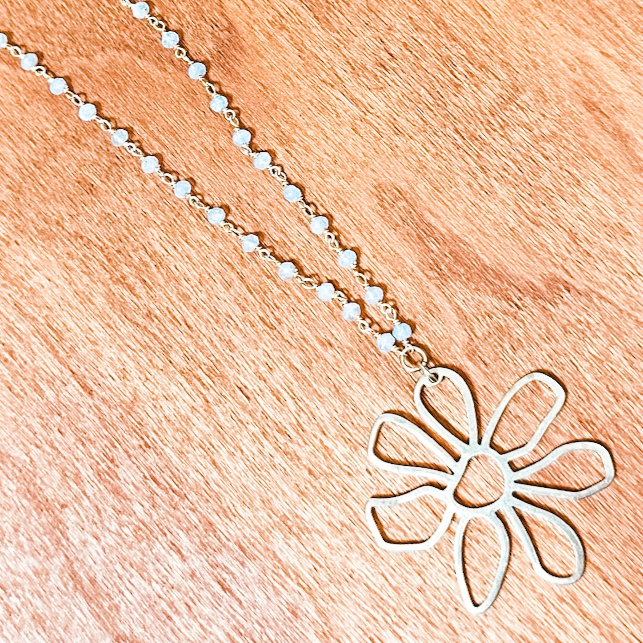 Whimsy Daisy Gemstone Necklace