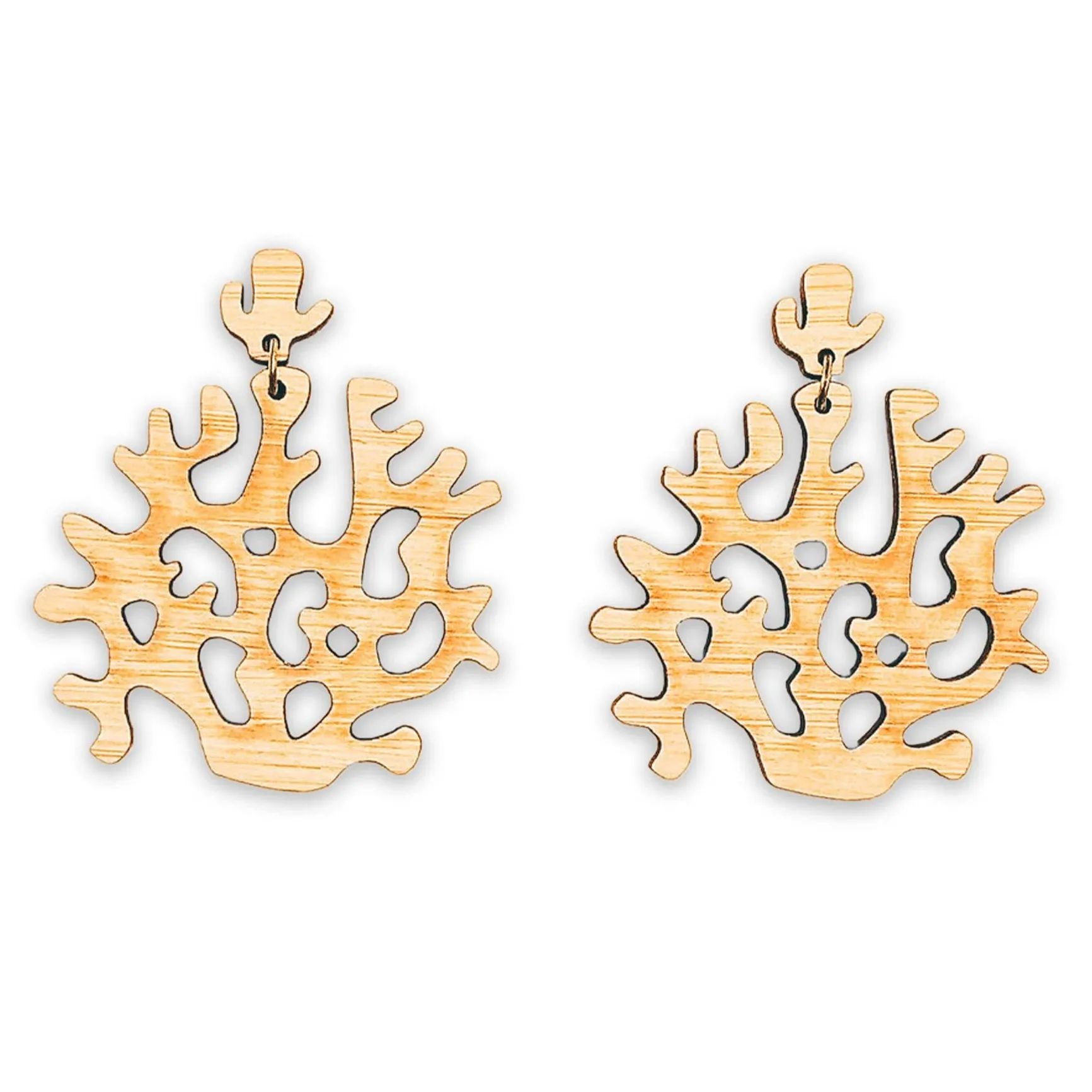 Wild Cloud "Manihi" Hypoallergenic Coral-shaped Bamboo Earrings